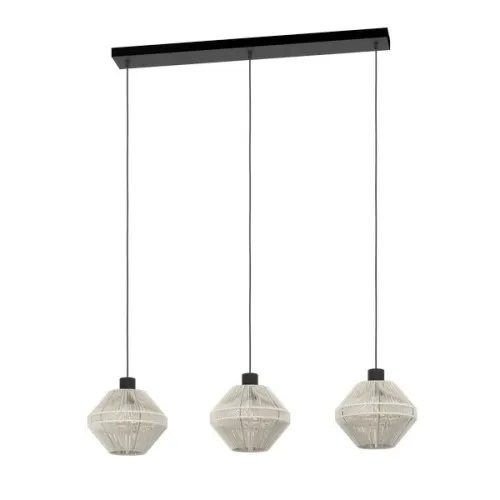 Eglo Midsumer fekete függesztett lámpa (EG-44001) E27 3 izzós IP20