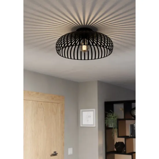 Eglo Mogano 3 fekete mennyezeti lámpa (EG-900721) E27 1 izzós IP20