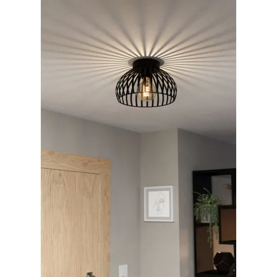 Eglo Mogano 3 fekete mennyezeti lámpa (EG-900792) E27 1 izzós IP20