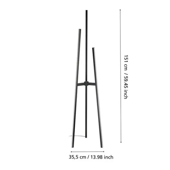 Eglo Mongolana fekete LED állólámpa (EG-901052) LED 1 izzós IP20