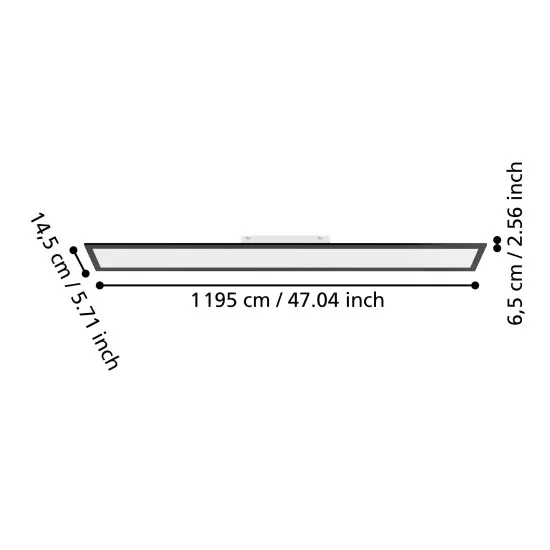 Eglo Moradillo fekete LED mennyezeti lámpa (EG-901488) LED 1 izzós IP20