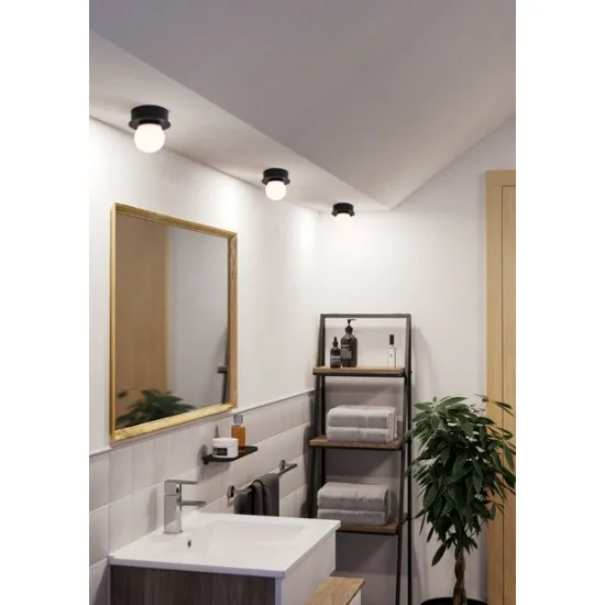 Eglo Mosiano fekete-fehér fürdőszobai fali/mennyezeti lámpa (EG-900659) LED 1 izzós IP44