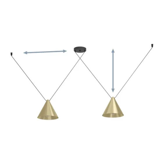 Eglo Narices 1 arany-sárgaréz függesztett lámpa (EG-900843) E27 2 izzós IP20