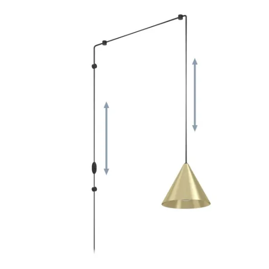 Eglo Narices sárgaréz-fekete függesztett lámpa (EG-900975) E27 1 izzós IP20