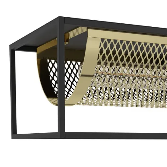 Eglo Nohales fekete-sárgaréz függesztett lámpa (EG-43788) E27 4 izzós IP20