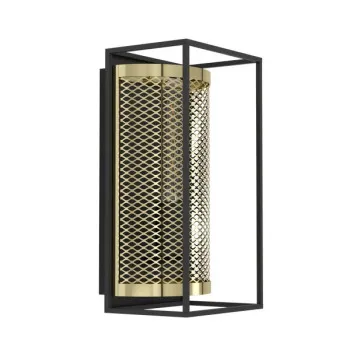 Eglo Nohales fekete-sárgaréz fali lámpa (EG-43789) E27 1 izzós IP20