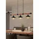 Eglo Oldbury fekete-rusztikus barna függesztett lámpa (EG-44086) E27 3 izzós IP20