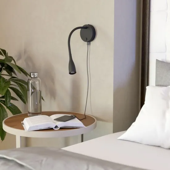 Eglo Olivandino 1 fekete LED fali lámpa (EG-901781) LED 1 izzós IP20