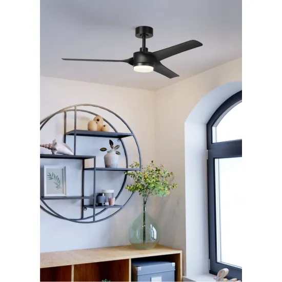 Eglo Orcutt matt fekete LED mennyezeti ventilátoros lámpa (EG-35228) LED 1 izzós IP20