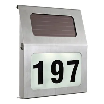 Eglo Orimini acélszínű LED kültéri házszámtábla (EG-90497) SOLAR-LED 2 izzós IP44