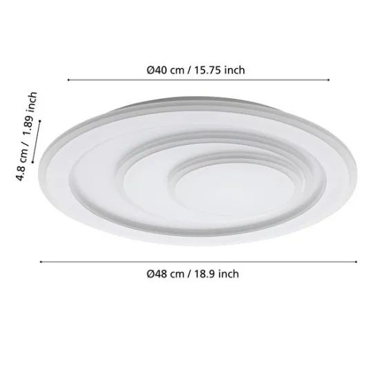 Eglo Palagiano 1 fehér LED mennyezeti lámpa (EG-32053) LED 1 izzós IP20