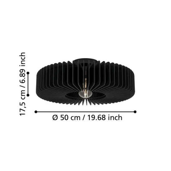 Eglo Palombaia fekete mennyezeti lámpa (EG-900831) E27 1 izzós IP20