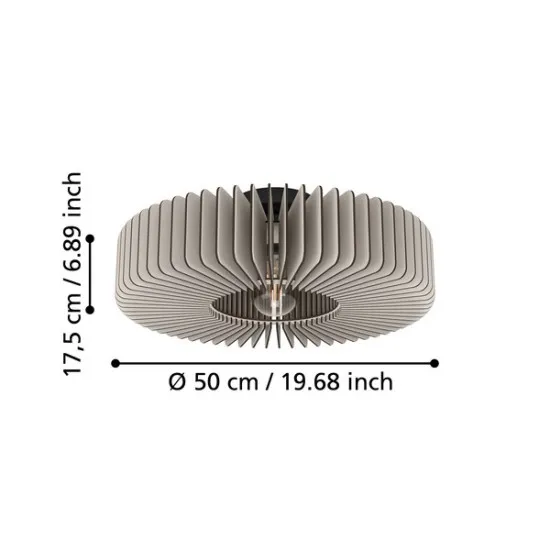 Eglo Palombaia fekete mennyezeti lámpa (EG-900832) E27 1 izzós IP20