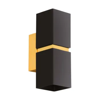 Eglo Passa fekete-arany fali lámpa (EG-95373) GU10 2 izzós IP20