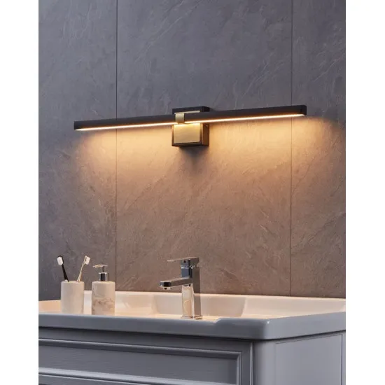 Eglo Peguera fekete-sárgaréz fürdőszobai LED fali lámpa (EG-900929) LED 1 izzós IP44