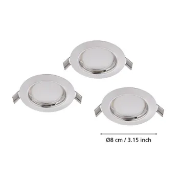 Eglo Peneto króm mennyezetbe építhető lámpa szett (EG-94236) GU10 3 izzós IP20