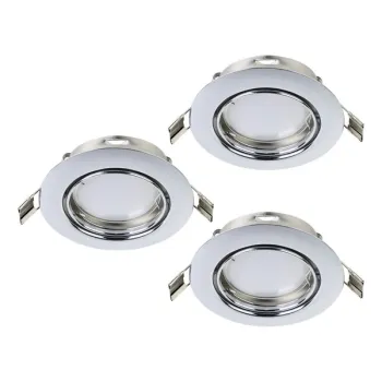 Eglo Peneto króm mennyezetbe építhető lámpa szett (EG-94407) GU10 3 izzós IP20