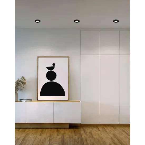 Eglo Pineda fekete LED mennyezetbe építhető lámpa szett (EG-900749) LED 3 izzós IP20