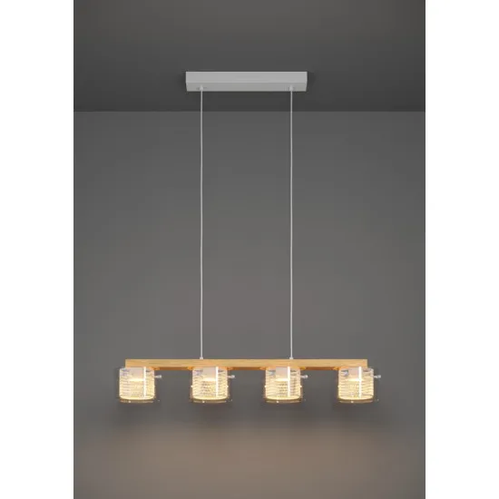 Eglo Portico-Z natúr-fehér LED függesztett lámpa (EG-900881) LED 4 izzós IP20