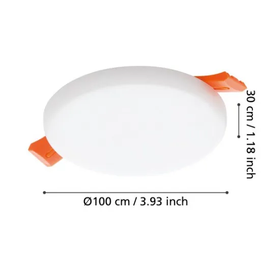 Eglo Rapita fehér fürdőszobai LED mennyezetbe építhető lámpa (EG-900963) LED 1 izzós IP20/65