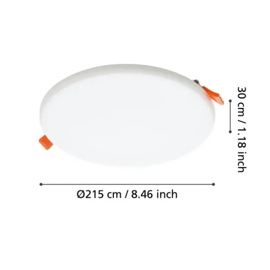 Eglo Rapita fehér fürdőszobai LED mennyezetbe építhető lámpa (EG-900965) LED 1 izzós IP20/65