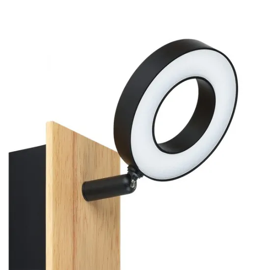 Eglo Rielves fekete-natúr LED fali spotlámpa (EG-901202) LED 1 izzós IP20