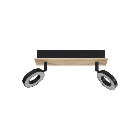 Eglo Rielves fekete-natúr LED mennyezeti spotlámpa (EG-901203) LED 2 izzós IP20