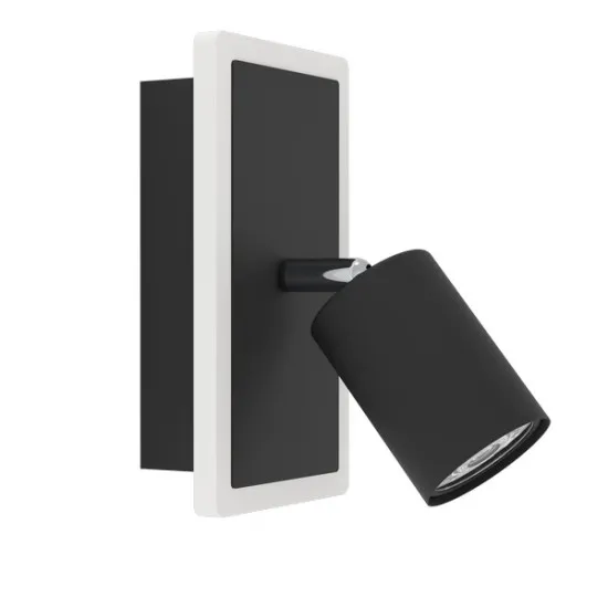 Eglo Rimbocchi 1 fekete-fehér LED fali spotlámpa (EG-901634) LED 1 izzós IP20