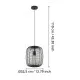 Eglo Rinroe fekete függesztett lámpa (EG-43965) E27 1 izzós IP20
