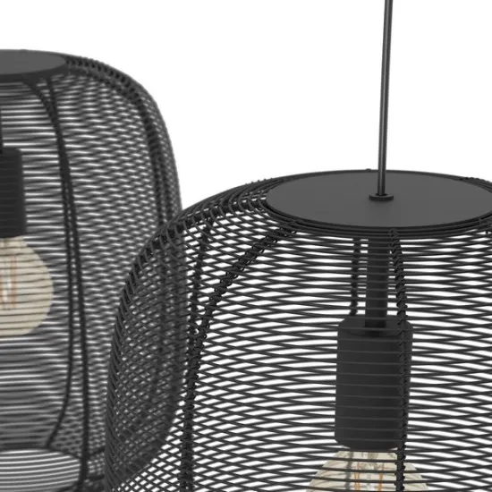 Eglo Rinroe fekete függesztett lámpa (EG-43966) E27 2 izzós IP20