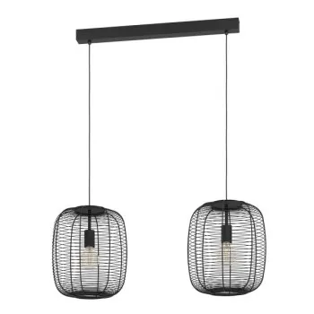 Eglo Rinroe fekete függesztett lámpa (EG-43966) E27 2 izzós IP20