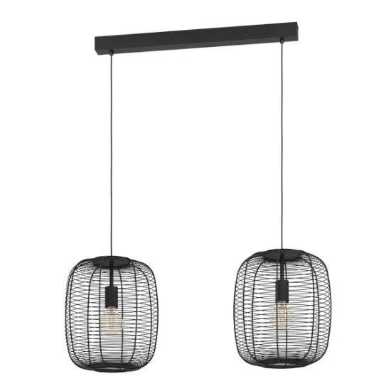 Eglo Rinroe fekete függesztett lámpa (EG-43966) E27 2 izzós IP20
