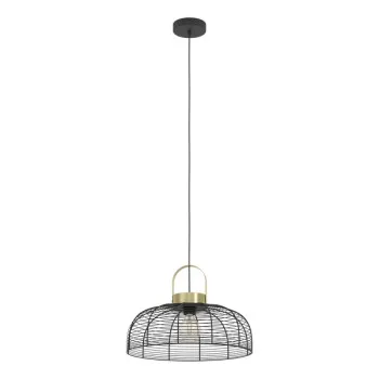 Eglo Roundham fekete-sárgaréz függesztett lámpa (EG-43964) E27 1 izzós IP20