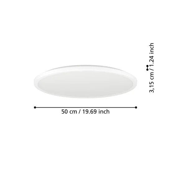 Eglo Rovito-R fehér LED mennyezeti lámpa (EG-901459) LED 1 izzós IP44