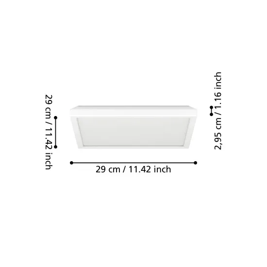 Eglo Rovito-Z fehér LED mennyezeti lámpa (EG-901474) LED 1 izzós IP44