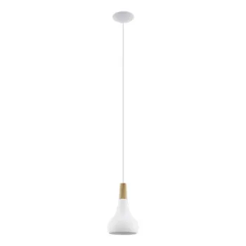 Eglo Sabinar fehér-natúr függesztett lámpa (EG-901177) E27 1 izzós IP20