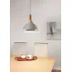 Eglo Sabinar ezüst-natúr függesztett lámpa (EG-901181) E27 1 izzós IP20