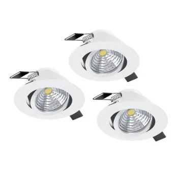 Eglo Saliceto fehér LED mennyezetbe építhető lámpa szett (EG-33391) LED 3 izzós IP20