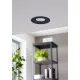 Eglo Saliceto fekete LED mennyezetbe építhető lámpa (EG-33996) LED 1 izzós IP20
