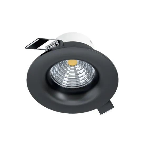 Eglo Saliceto fekete LED mennyezetbe építhető lámpa (EG-33996) LED 1 izzós IP20