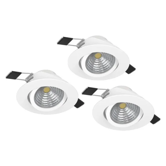 Eglo Saliceto fehér LED mennyezetbe építhető lámpa szett (EG-900745) LED 3 izzós IP20