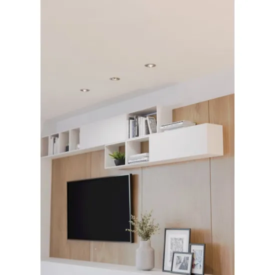 Eglo Saliceto matt nikkel LED mennyezetbe építhető lámpa szett (EG-900746) LED 3 izzós IP20