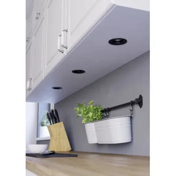 Eglo Saliceto fekete LED mennyezetbe építhető lámpa szett (EG-902278) LED 3 izzós IP20