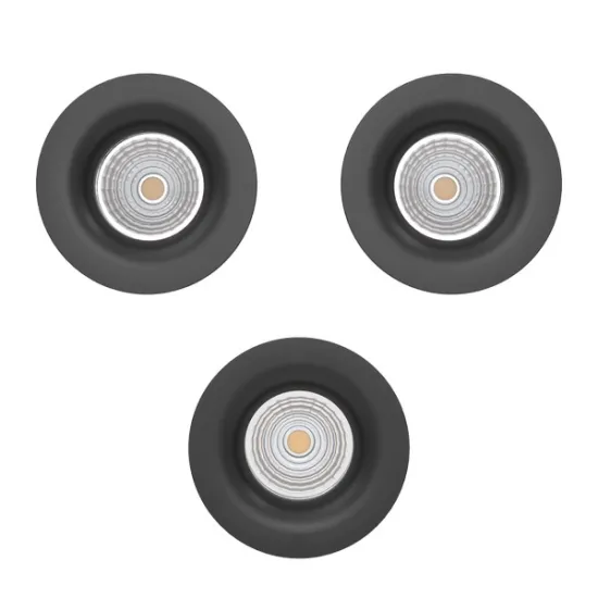 Eglo Saliceto fekete LED mennyezetbe építhető lámpa szett (EG-902278) LED 3 izzós IP20