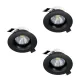 Eglo Saliceto fekete LED mennyezetbe építhető lámpa szett (EG-902278) LED 3 izzós IP20