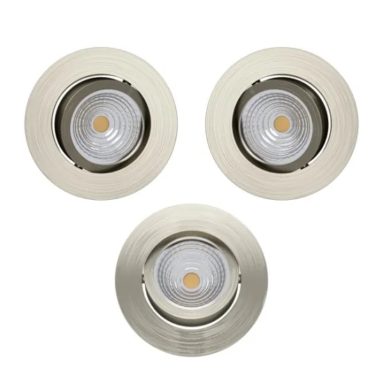 Eglo Saliceto matt nikkel LED mennyezetbe építhető lámpa szett (EG-902282) LED 3 izzós IP20