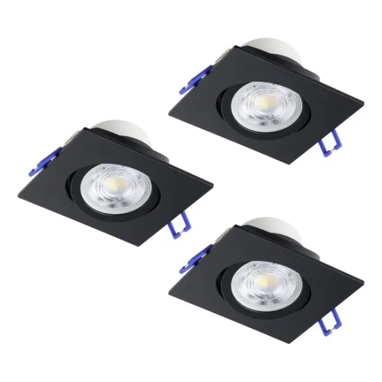 Eglo Saliceto fekete LED mennyezetbe építhető lámpa szett (EG-902285) LED 3 izzós IP20