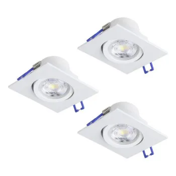 Eglo Saliceto fehér LED mennyezetbe építhető lámpa szett (EG-902328) LED 3 izzós IP20