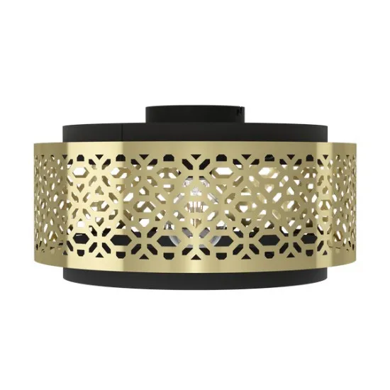 Eglo Sandbach fekete-sárgaréz mennyezeti lámpa (EG-43979) E27 1 izzós IP20