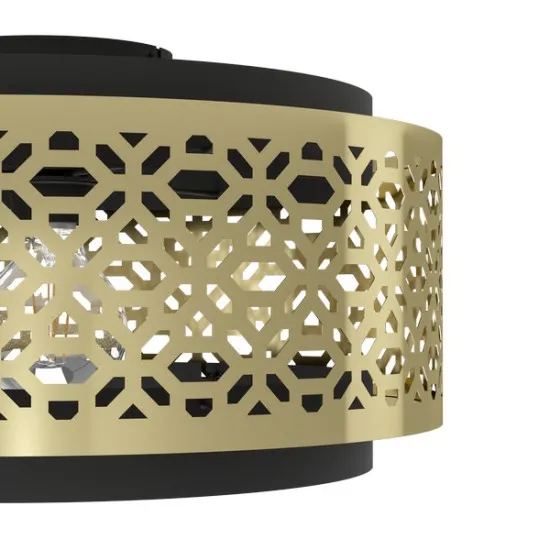 Eglo Sandbach fekete-sárgaréz mennyezeti lámpa (EG-43979) E27 1 izzós IP20